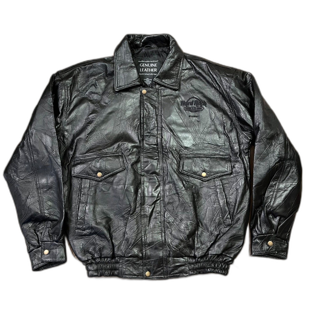 Genuine Leather Black Bomber Jacket